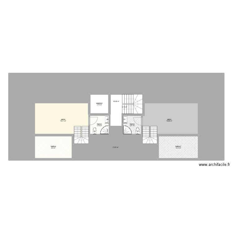 6 daire celaliye dubleks 2. Plan de 0 pièce et 0 m2