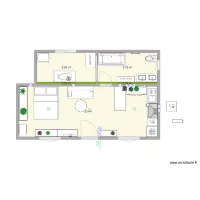 Bungalow avec chambre et sdb