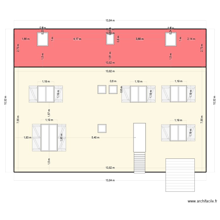 Facade avant - après travaux. Plan de 0 pièce et 0 m2