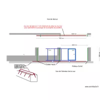 plan pose rail coulissant droit ma&ccedil;onneries 400 cm mur avec cloture