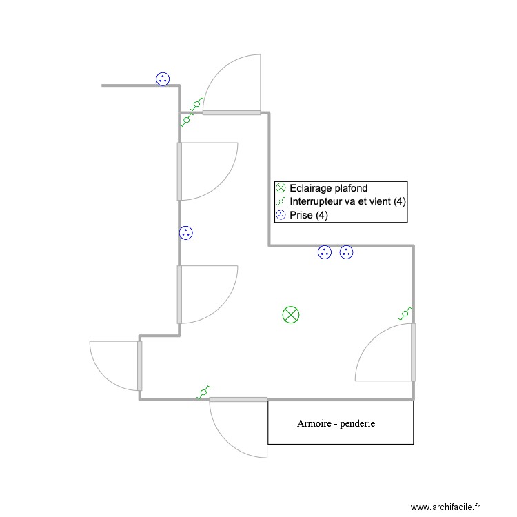 couloir entrée. Plan de 0 pièce et 0 m2