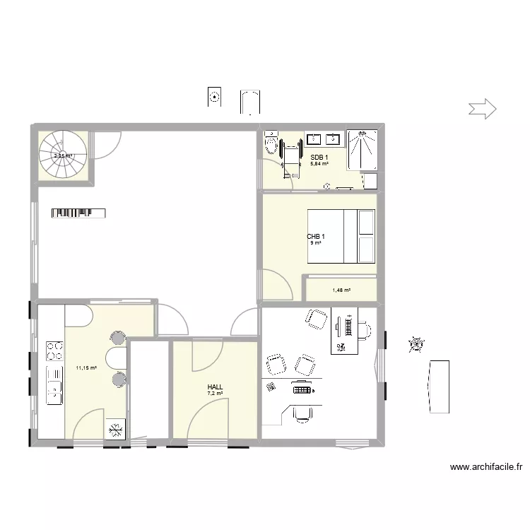 ESSAI Maison. Plan de 6 et 37 m² ESSAI Maison. Plan de 6 et 37 m²