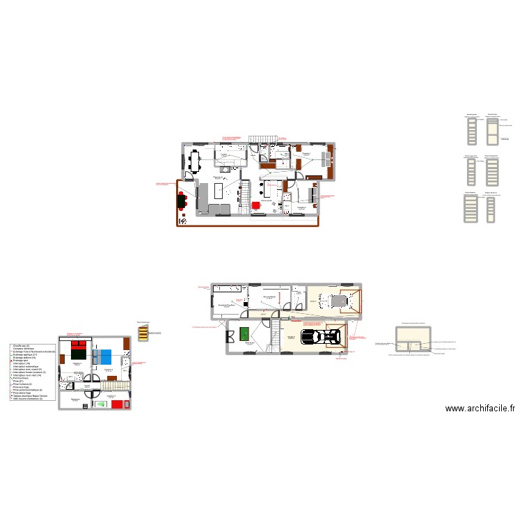 Chalet Sierra. Plan de 63 pièces et 287 m2