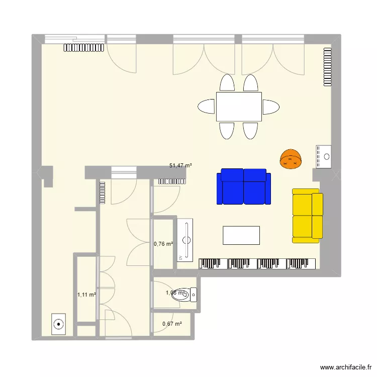 R&eacute;novation V2. Plan de 