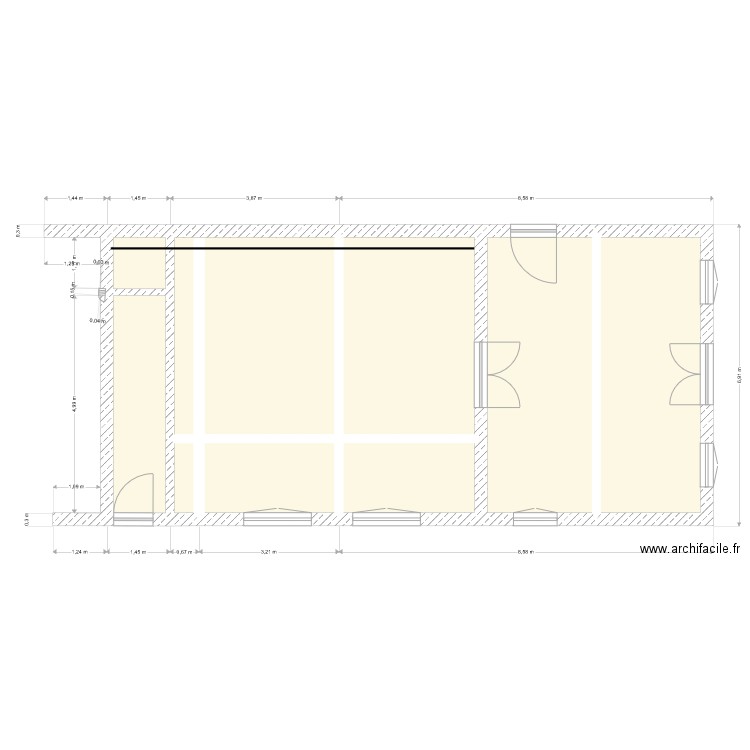  BASE LZ 012022 POUTRES PLAFONT PRECONTRAINT. Plan de 9 pièces et 76 m2