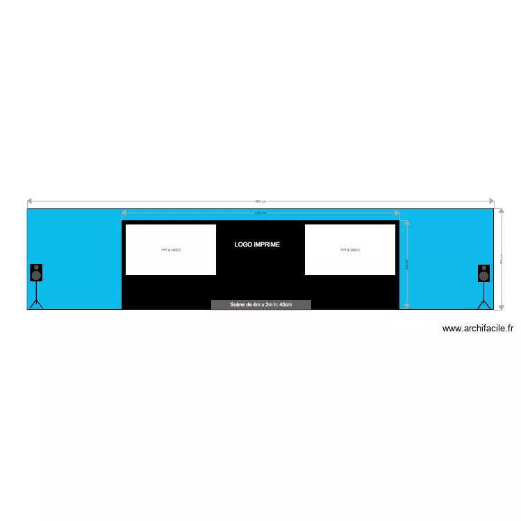  JLC Starling Geneva 1 Vue de face 2 projections. Plan de 
