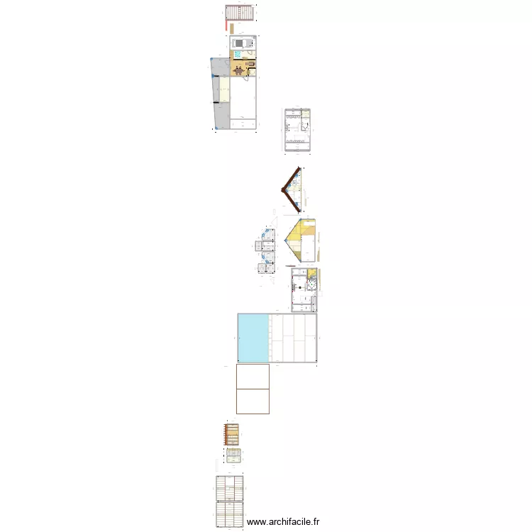 Travaux maison toit garage &eacute;tanche lvl0. Plan de 