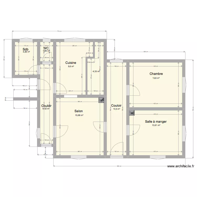 Maison mamy RDC. Plan de 