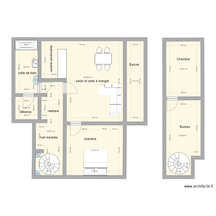 champion duplex. Plan de 0 pièce et 0 m2