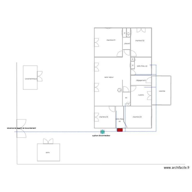 bojko ass. Plan de 17 pièces et 136 m2