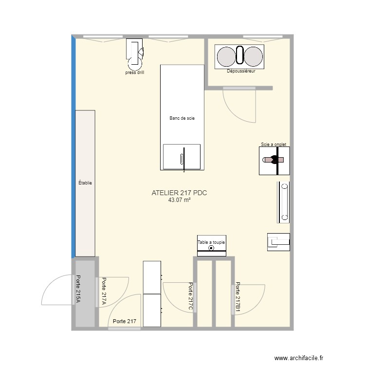 Atelier 217 2e étage pdc. Plan de 0 pièce et 0 m2