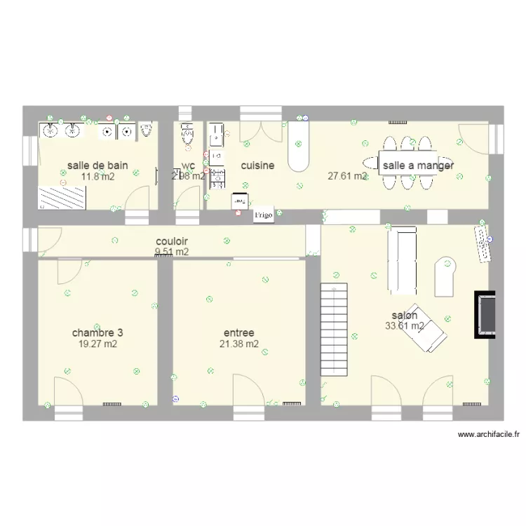 plan maison rdc. Plan de 