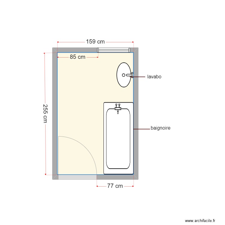 plan existant dossier 5841. Plan de 1 pièce et 4 m2