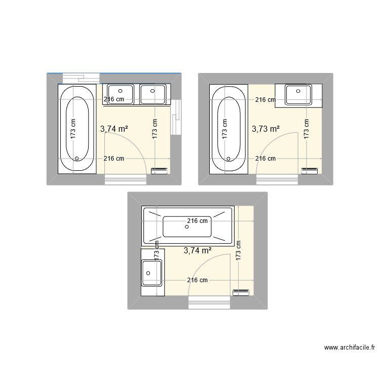 SALLE DE BAIN. Plan de 0 pièce et 0 m2