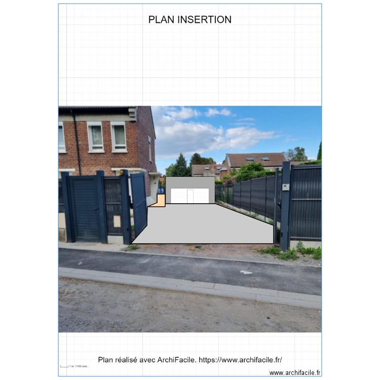 INSERTION. Plan de 2 pièces et 345 m2