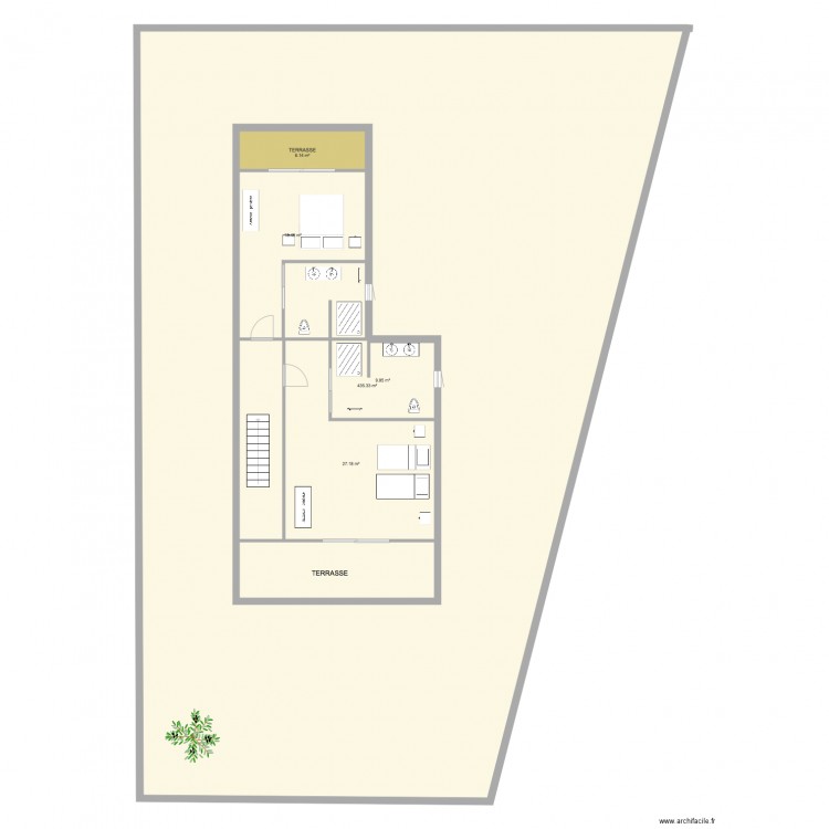 CACELA ETAGE. Plan de 0 pièce et 0 m2