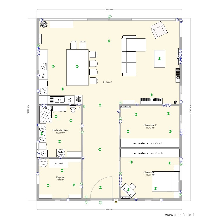 Bloc A - Karine. Plan de 0 pièce et 0 m2