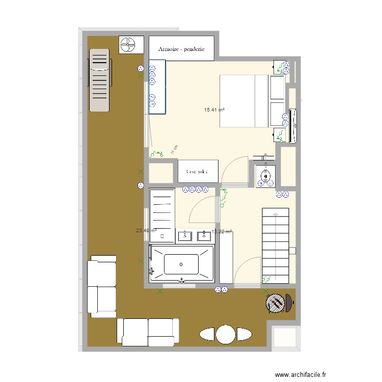 Appartement to be vf bc jacuzzi. Plan de 0 pièce et 0 m2