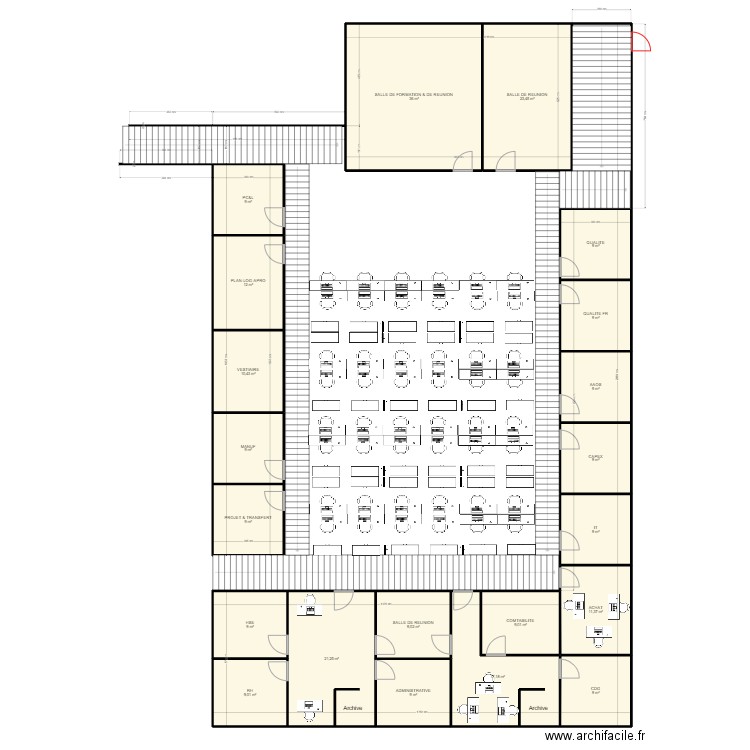 Open space V6. Plan de 0 pièce et 0 m2