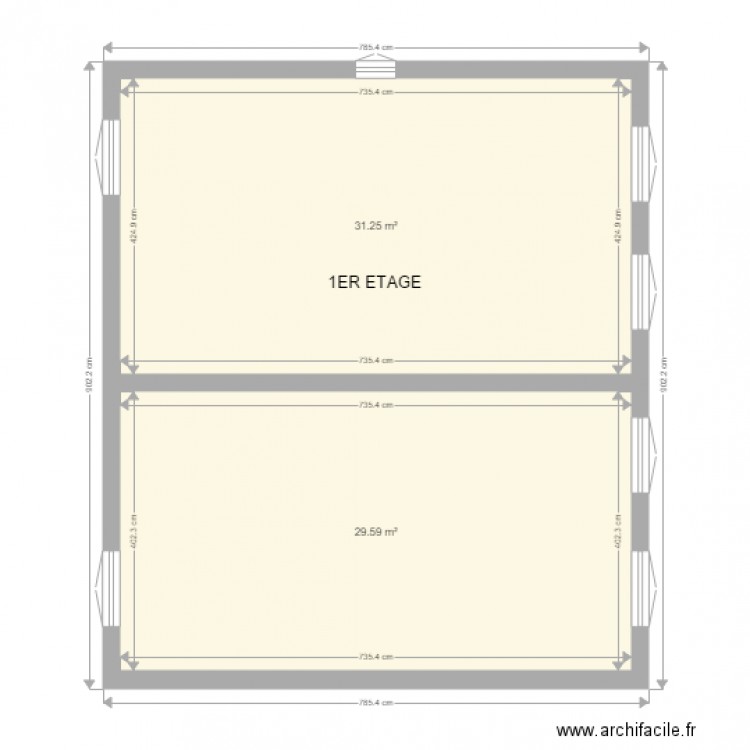 partouneau 1er etage. Plan de 0 pièce et 0 m2