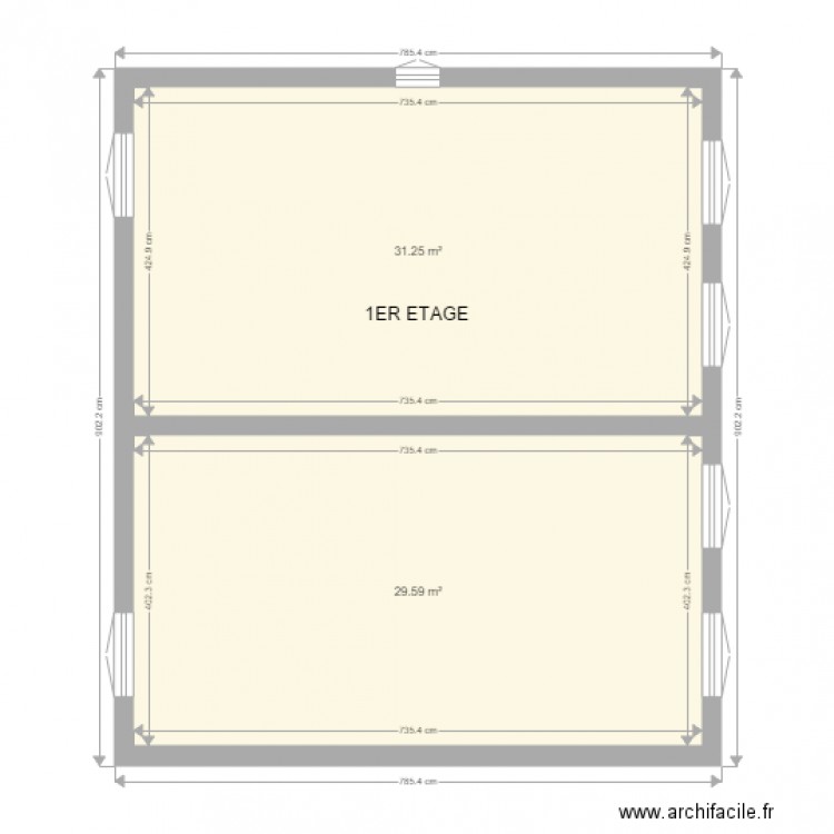 partouneau 1er etage. Plan de 0 pièce et 0 m2