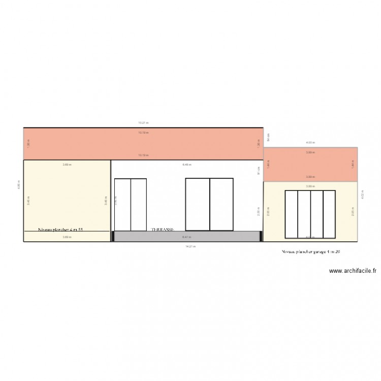 Facade Sud Renan. Plan de 0 pièce et 0 m2