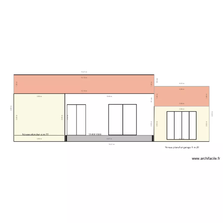 Facade Sud Renan. Plan de 