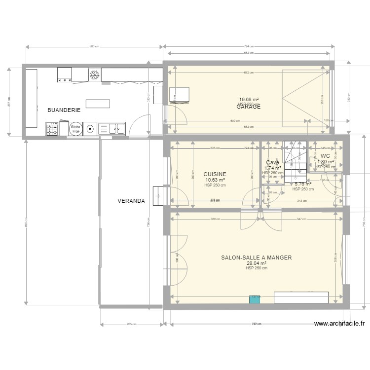 rez de chauss&eacute;e  AR cuisine. Plan de 0 pièce et 0 m2