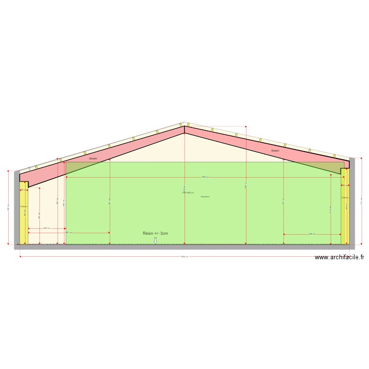 Sectional view Autostore. Plan de 0 pièce et 0 m2