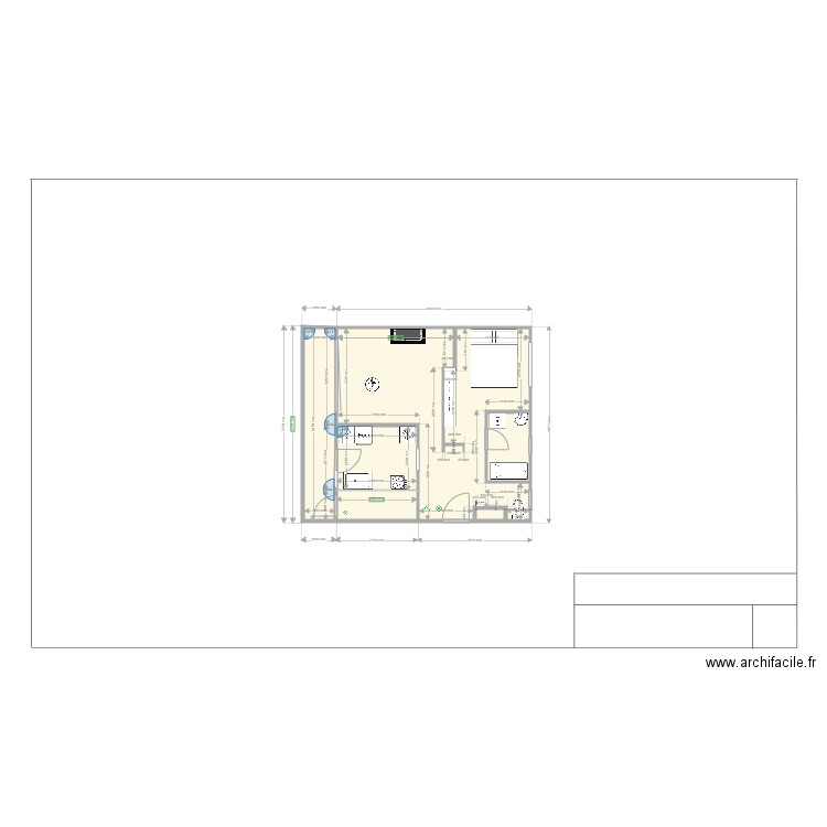 BAUQUIS. Plan de 6 pièces et 47 m2