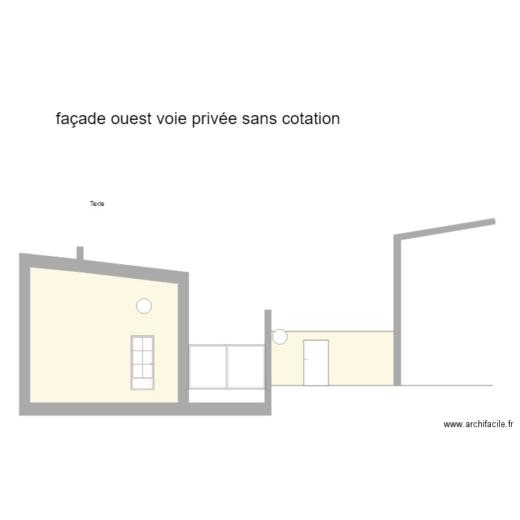 vue extérieure courte voie privée projet II . Plan de 0 pièce et 0 m2