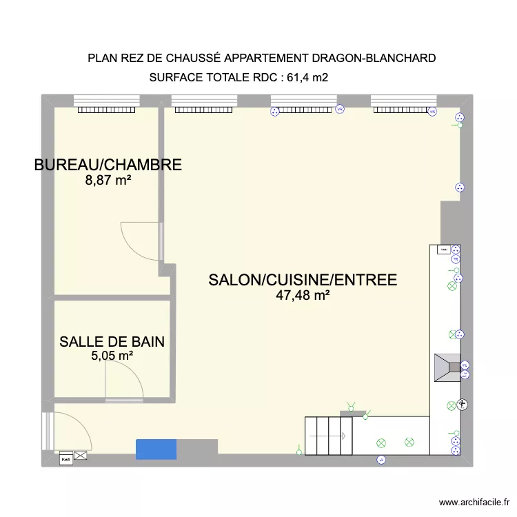 Plan elec RDC - métré. Plan de Plan elec RDC - métré. Plan de