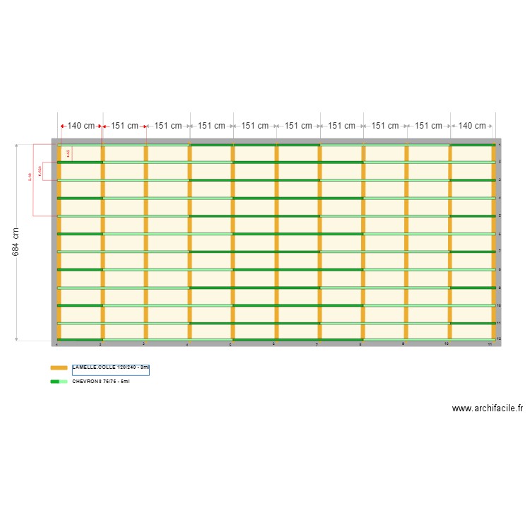 monitec plancher 2 osb perpendiculaie chevron. Plan de 0 pièce et 0 m2