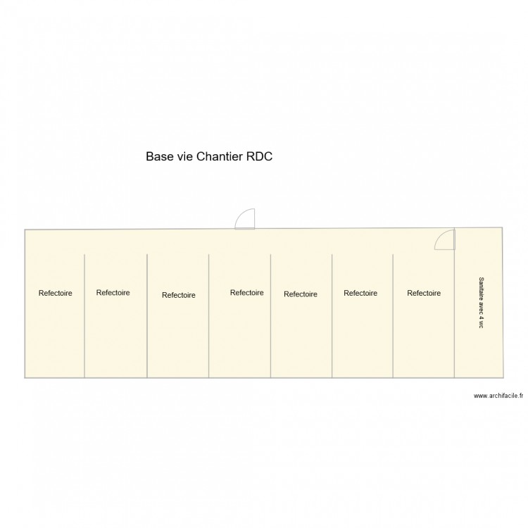 base vie chantier RDC . Plan de 0 pièce et 0 m2