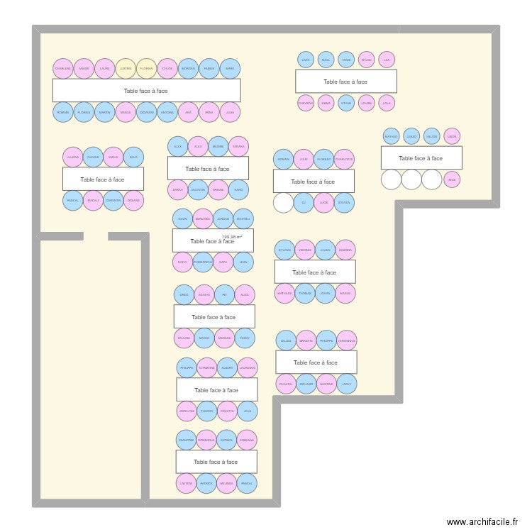 MARIAGE DERNIER. Plan de 1 pièce et 200 m2