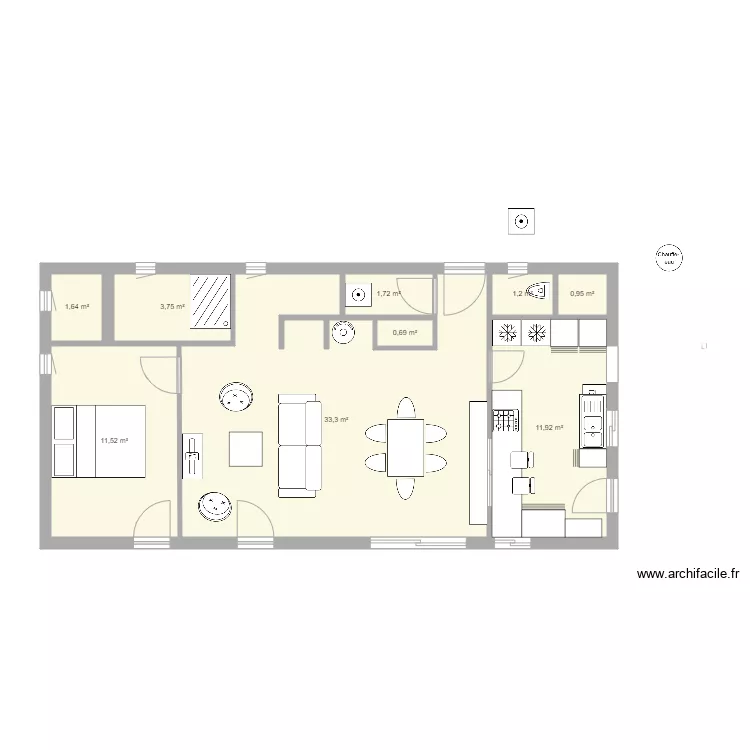 plan archi &eacute;tage. Plan de 