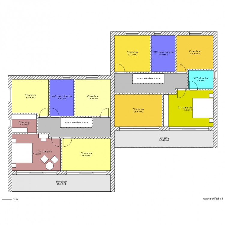 Etage mitoyennes Loveresse - sans cotes. Plan de 0 pièce et 0 m2