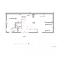 plan de coupe surface rez de chauss&eacute;e