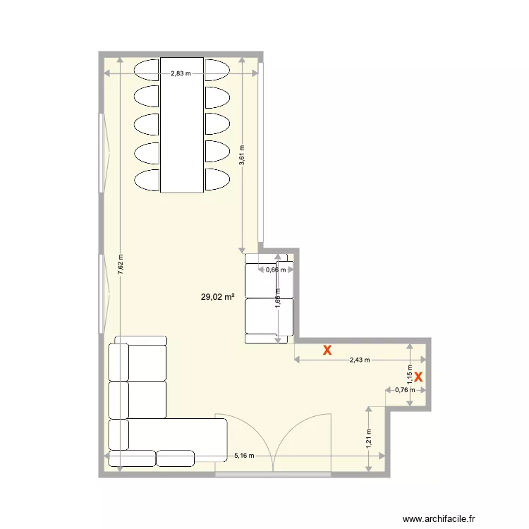 Plan salon premier étage. Plan de Plan salon premier étage. Plan de
