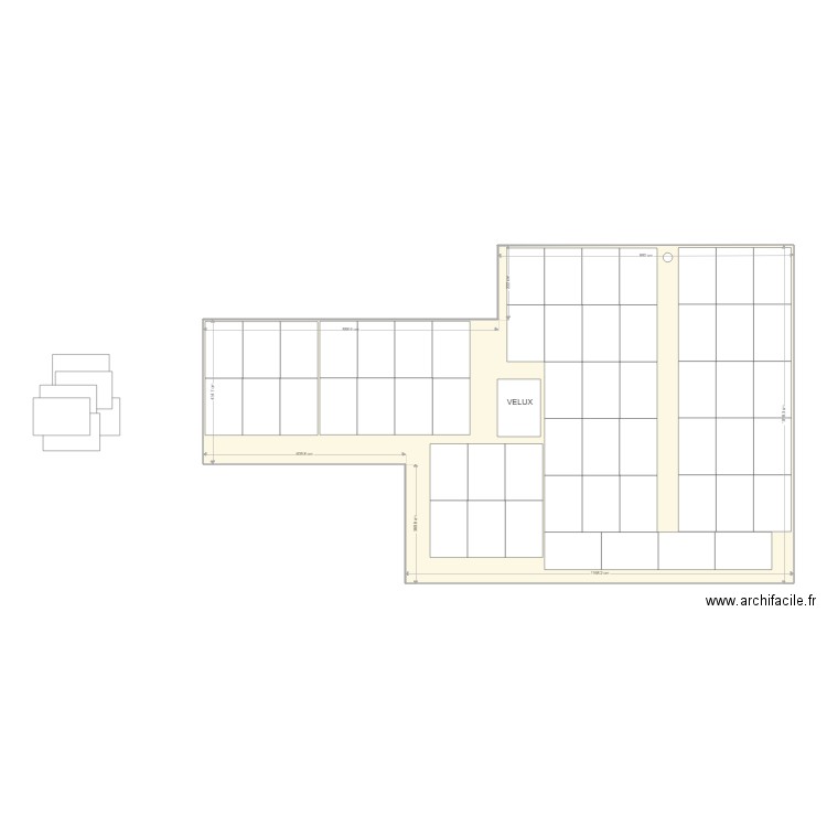 la troche toiture. Plan de 1 pièce et 139 m2