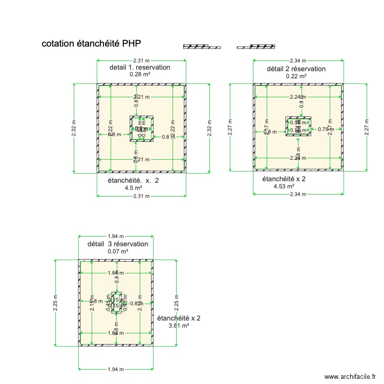COTATION PHP . Plan de 0 pièce et 0 m2