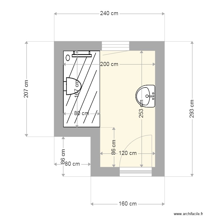 SOUPIZET sdb apres. Plan de 0 pièce et 0 m2