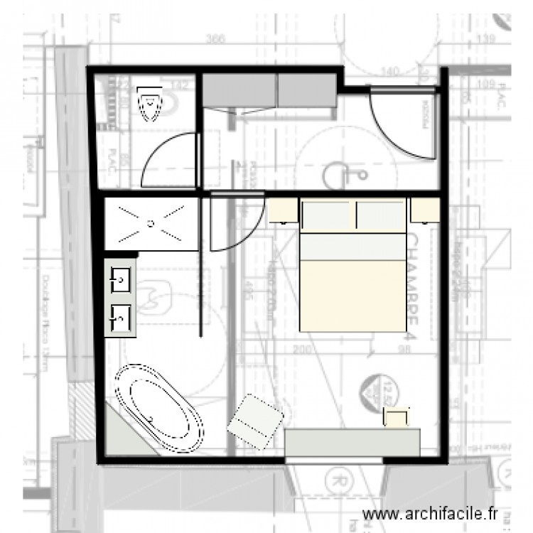 chambre 4. Plan de 0 pièce et 0 m2