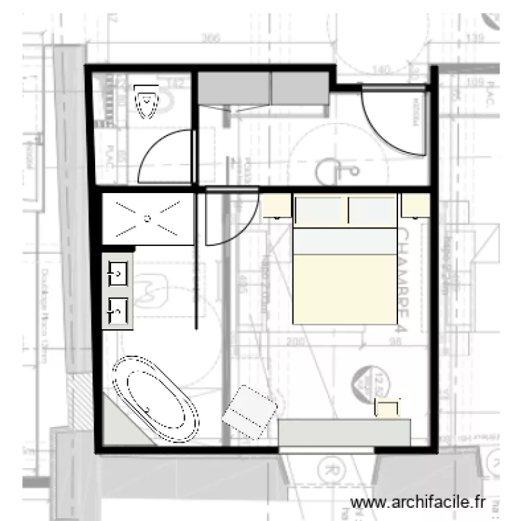 chambre 4. Plan de chambre 4. Plan de
