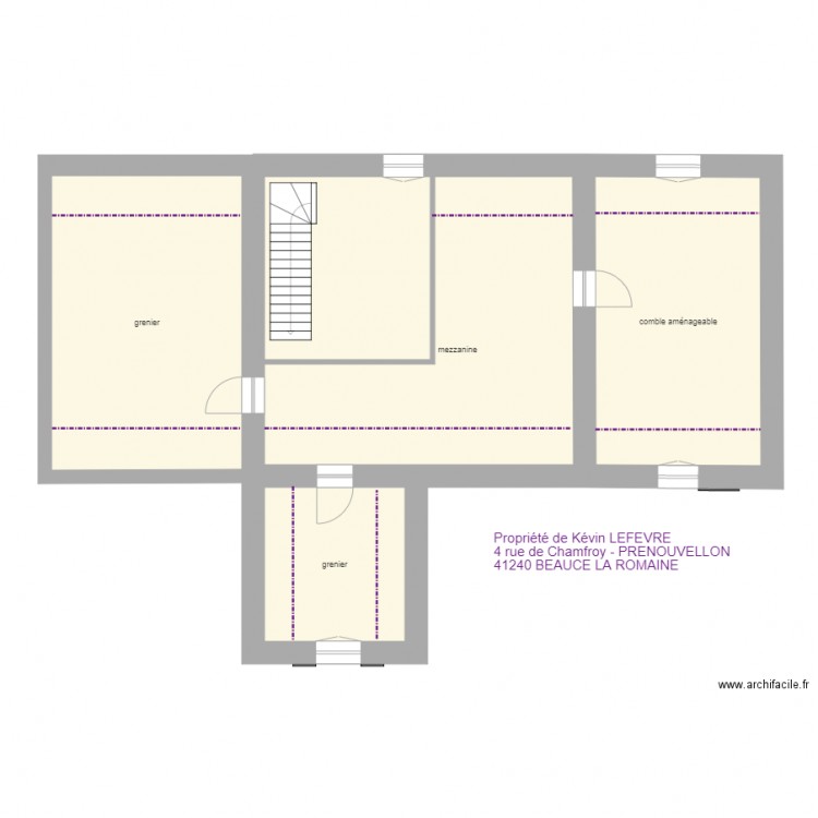 ETAGE  2 APRES TRAVAUX. Plan de 0 pièce et 0 m2