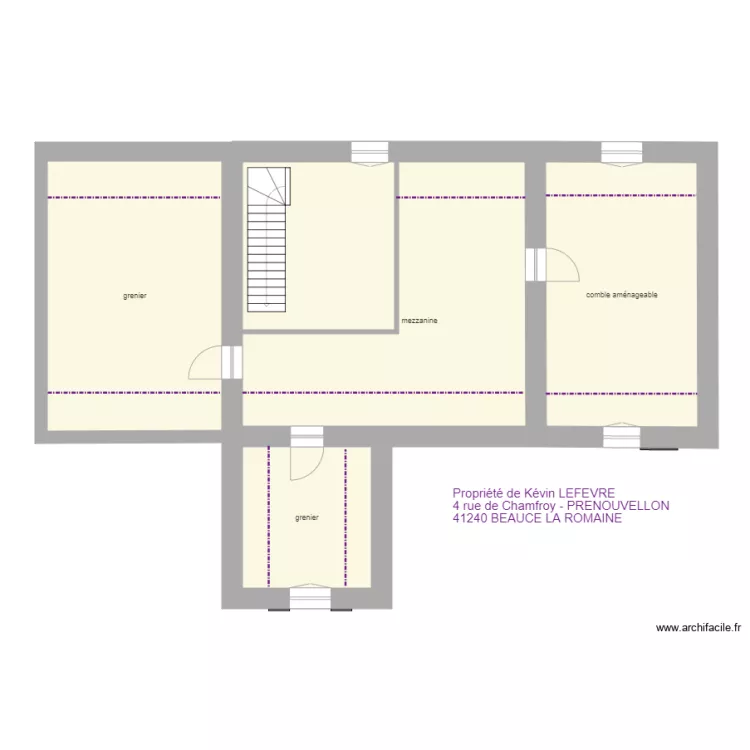 ETAGE  2 APRES TRAVAUX. Plan de 