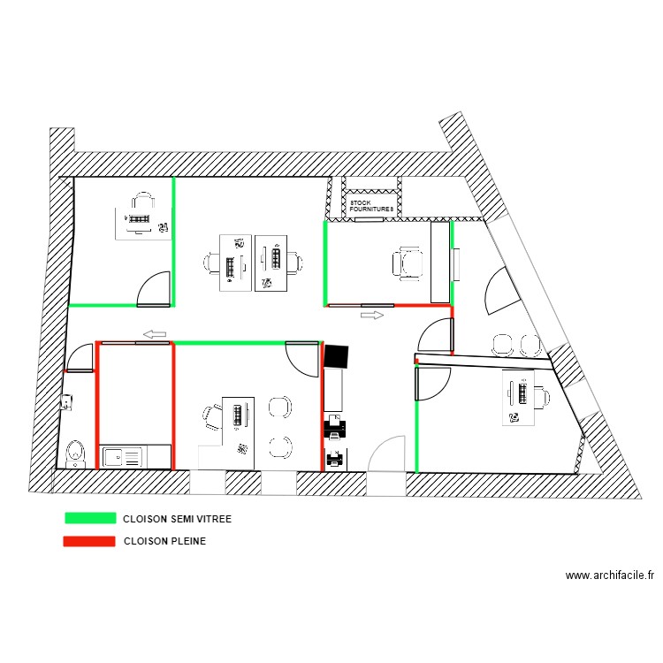 SIMON PROJET 5 meublé. Plan de 5 pièces et 29 m2