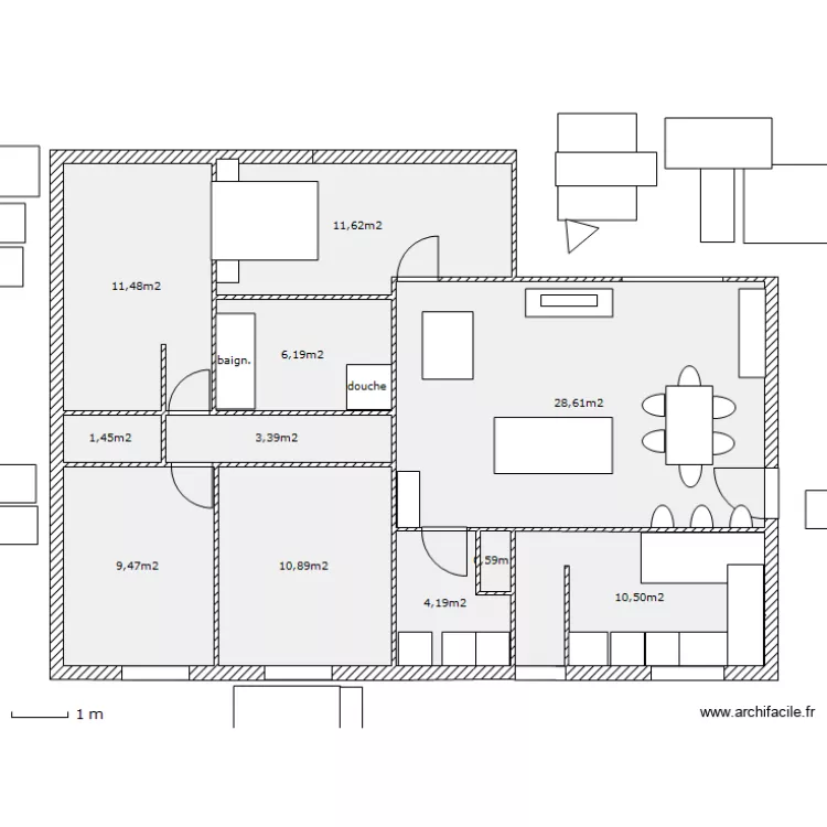 en L nouveau plan. Plan de en L nouveau plan. Plan de