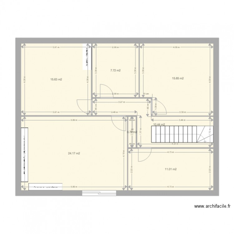 LUC 1er étage avant travaux 2 janv. Plan de 0 pièce et 0 m2