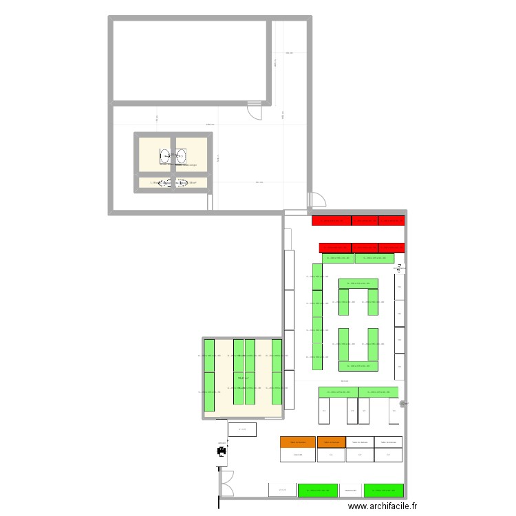 pole expe V3 1bis. Plan de 5 pièces et 29 m2